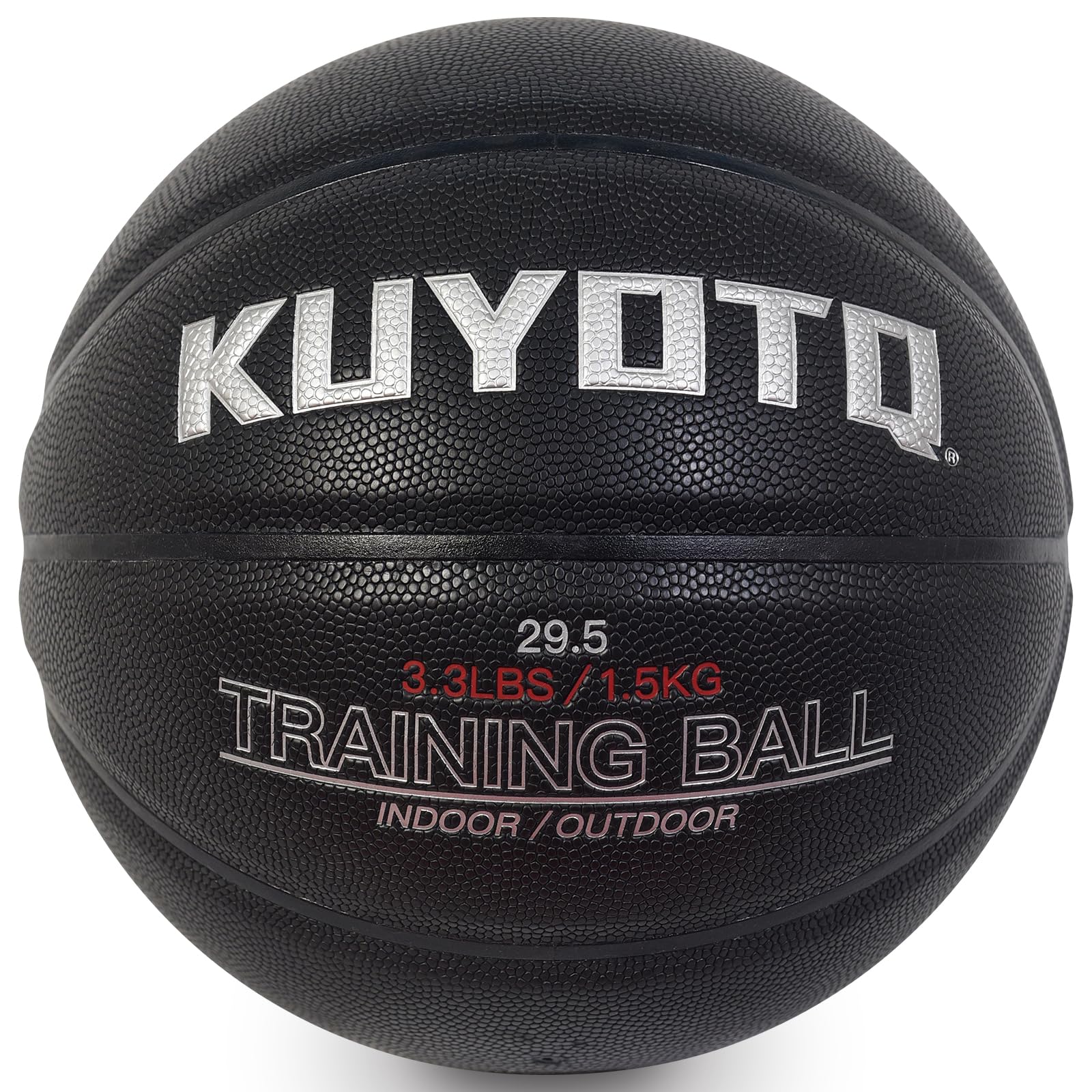 KUYOTQ 3LBS/3.3LBS/2.2LBS Weighted Heavy Training Basketball 29.5/28.5" in and Outdoor Improving Handling Dribbling Passing Rebounding Skill Composite