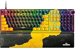 Razer Teclado óptico para jogos Huntsman V2: Interruptores ópticos lineares mais rápidos com teclas rápidas e taxa de pesquisa de 8000 Hz - Teclas PBT Doubleshot - Teclas e mostrador de mídia