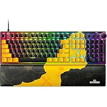 Razer Huntsman V2 Tenkeyless (Interruttore Rosso) – Tastiera da Gioco Ottica (Interruttori Ottici Lineari Gen-2, Copri Tasti Doubleshot PBT, Poggiapolsi Ergonomico) Layout USA, PUBG Edition