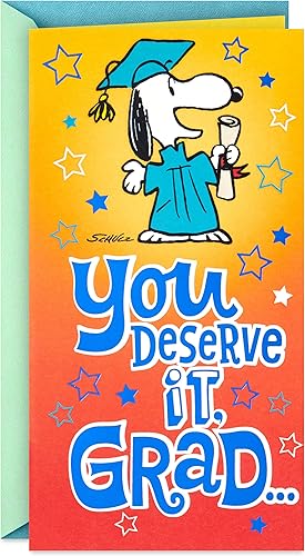 Miniatura 1 de Hallmark Peanuts Graduación Dinero o Tarjetero de Regalo (Cap and Gown Snoopy)