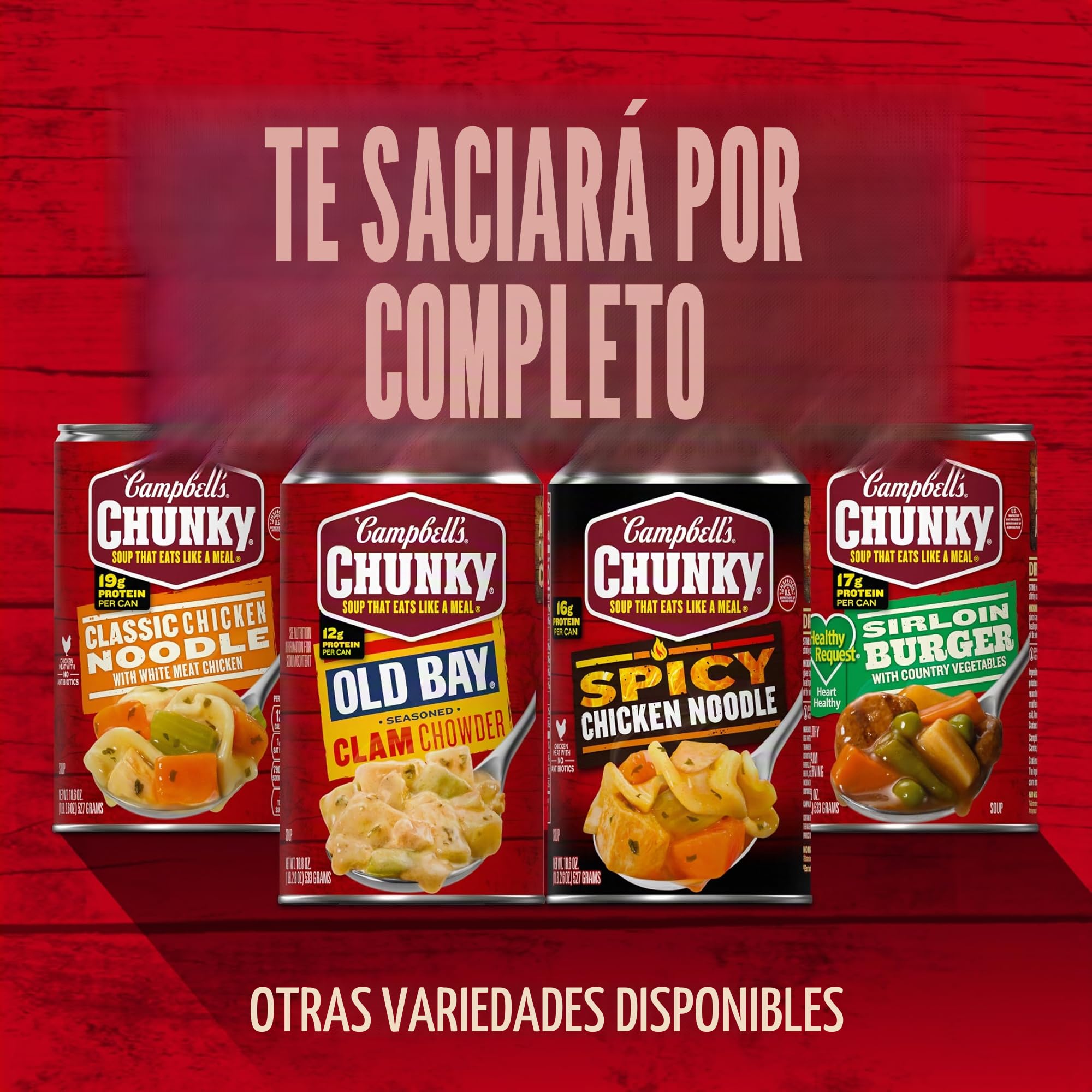 Campbell's Sopa gruesa, sopa de mariscos sazonada Old Bay, lata de 18 onzas