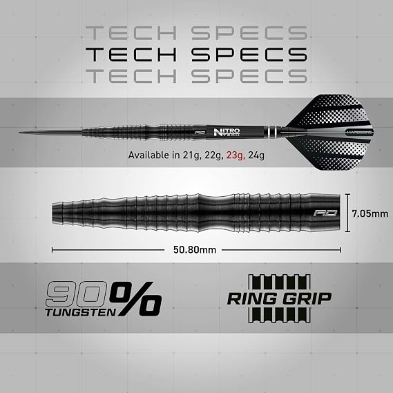 RED DRAGON Darts | Razor Edge Series | 85% Tungsten Darts Set | 20g-33g