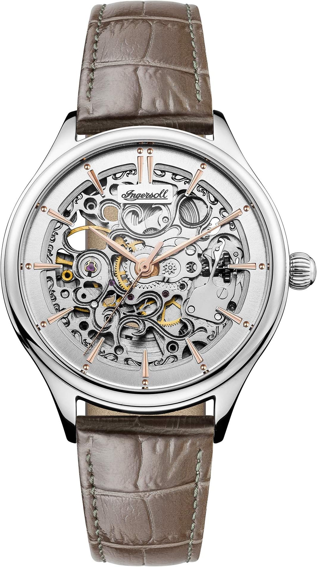 Ingersoll The Vickers Ladies Automatic Watch I06302 with a Stainless Steel case and Genuine Leather Strap