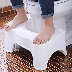 Banquinho Auxiliar Para Vaso Sanitário, Apoio De Pés, Postura Cócoras, Antiderrapante, Ergonômico, Saúde Intestinal, Marca VARENZIA