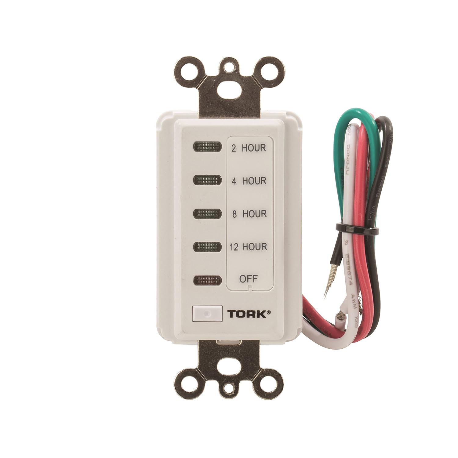 NSi Industries D212HW 15A 120V Electronic 2/4/8/12 Hour Wall Switch Timer, White