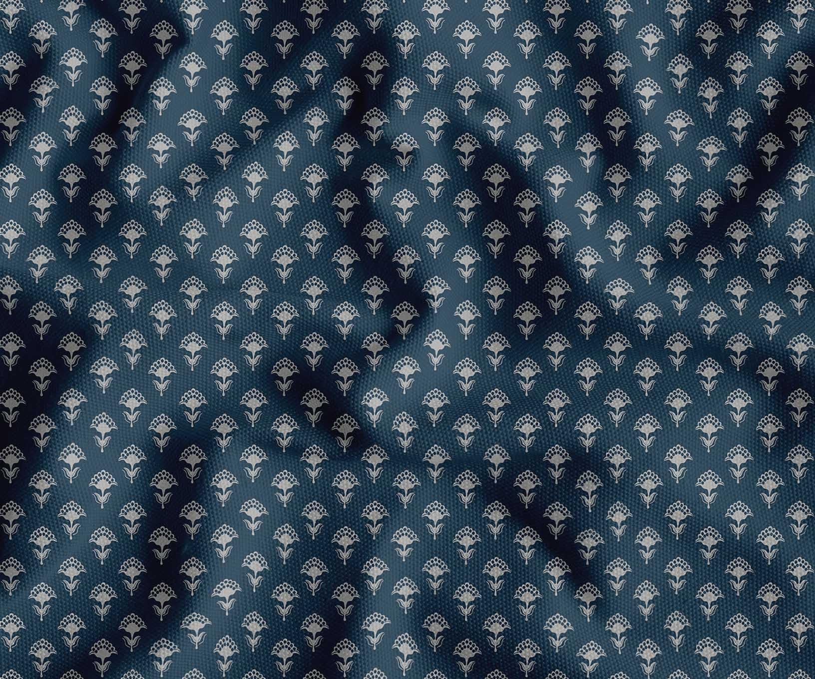 Soimoi Tissu d'ameublement pour canapés, chaises et décoration extérieure, tissu de décoration intérieure résistant à l'eau, 3 mètres, 142 cm de large, motif bloc, bleu