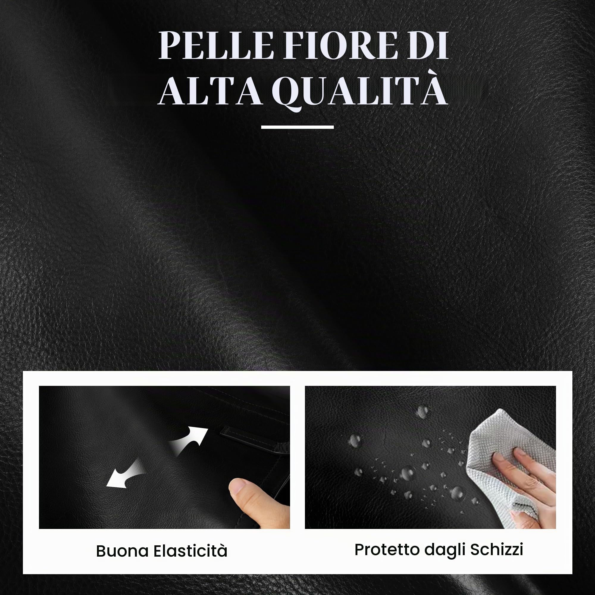 befen Borsa a Mano Donna Grande in Vera Pelle con Vano Laptop 15,6 Pollici, Borsa da Lavoro Tote Bag Shopper Versatile con Zip e Passante per il Trolley
