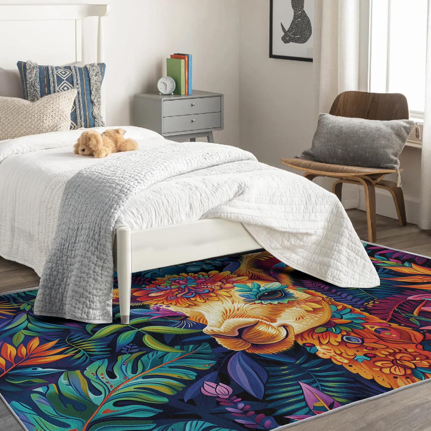 Amazon.com: 5 x 6 Area Rug Alpaca Rugs, Colorful Carpet for Living