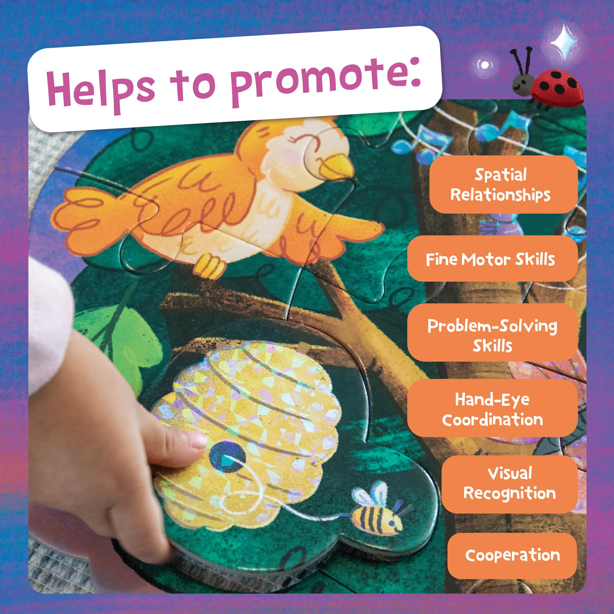 Eulen - Baum Riesen Bodenpuzzle für Kinder ab 5 Jahren - Ideal für Klassenzimmer