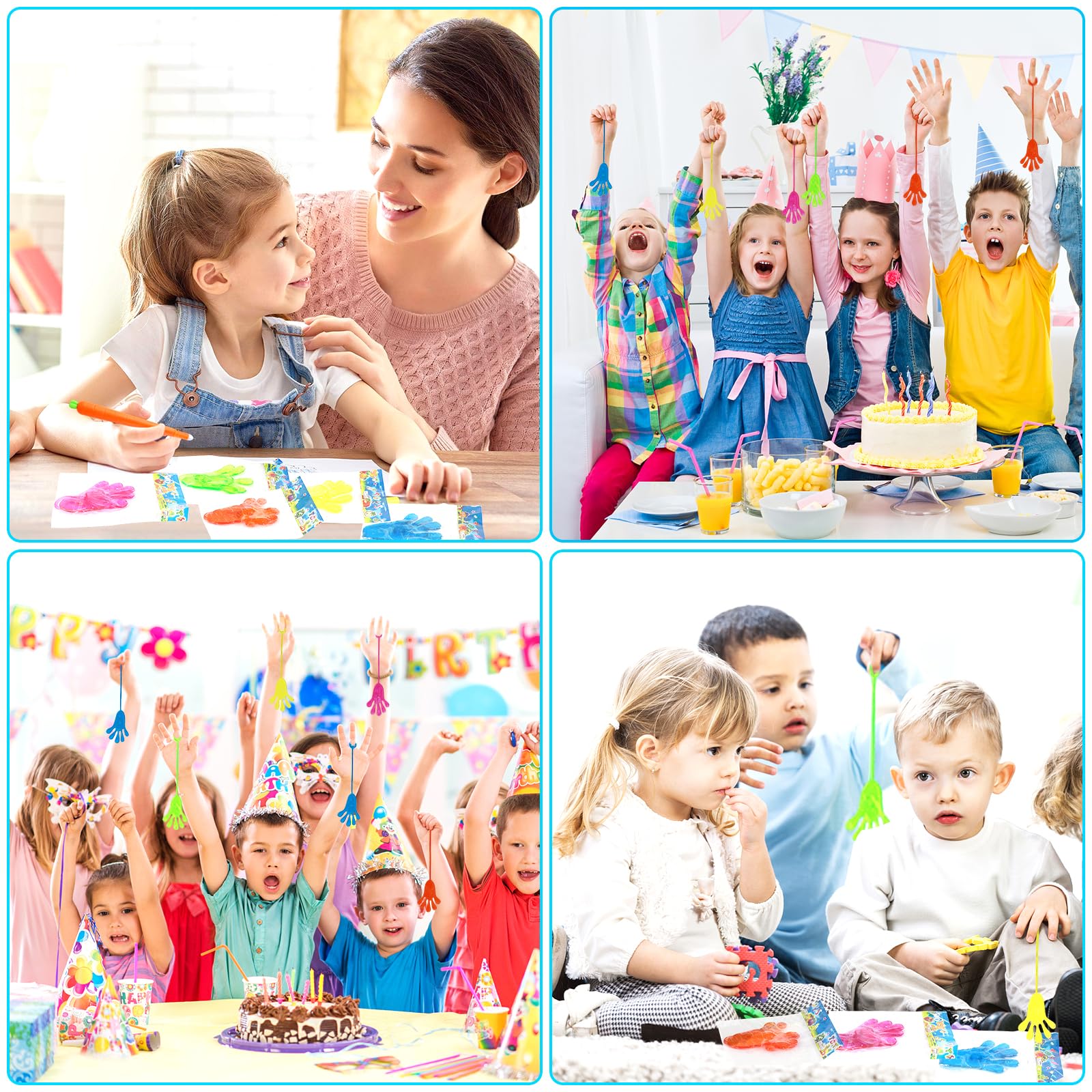 Mani Appiccicose 36 Pezzi Giocattoli per Bambini Feste Compleanno Gadget Colorato