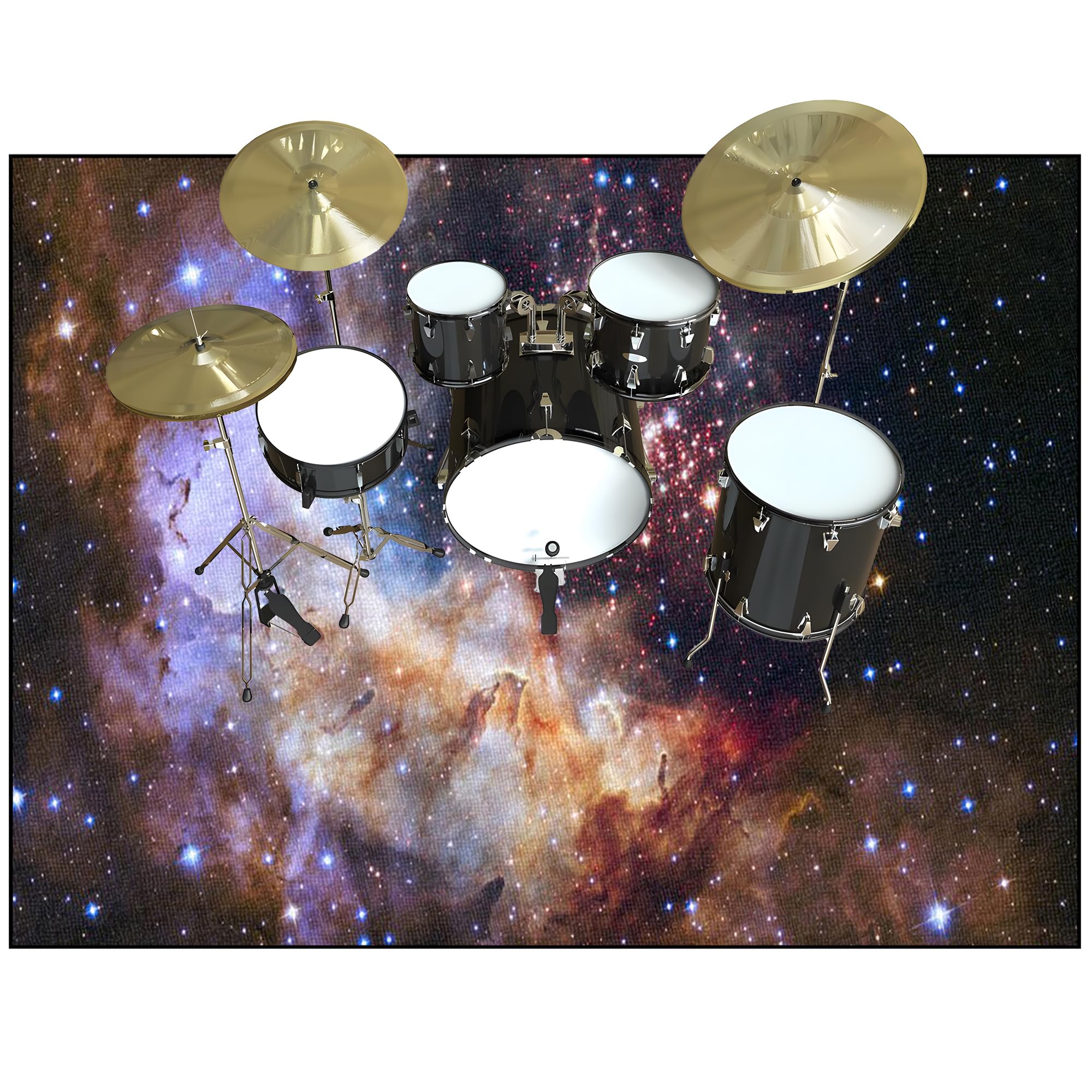 Dywan z baterią akustyczną, dźwiękoszczelny dywanik z baterią, elektroniczny dywanik do bębna basowego, antypoślizgowy do bębna basowego i innych elementów zestawu dywaników do dywanika 120 x 90 cm