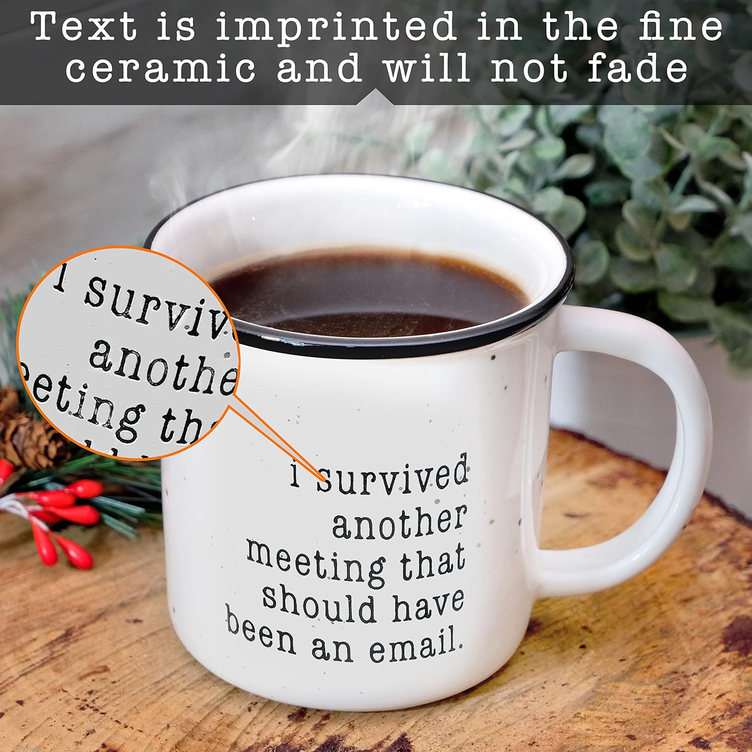 MAINEVENT I Survived Another Meeting That Should Have Been An Email Mug 11 Oz, Funny Coffee Mug Work Gift - Image 4