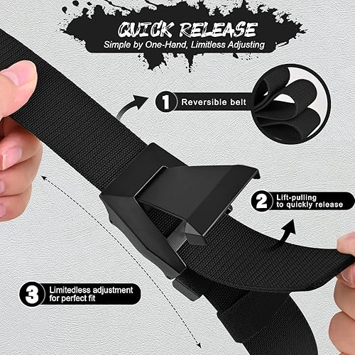 Miniatura 3 de KingMoore Cinturón para hombre - Cinturón de nailon táctico militar de 1.5 pulgadas con hebilla de liberación rápida