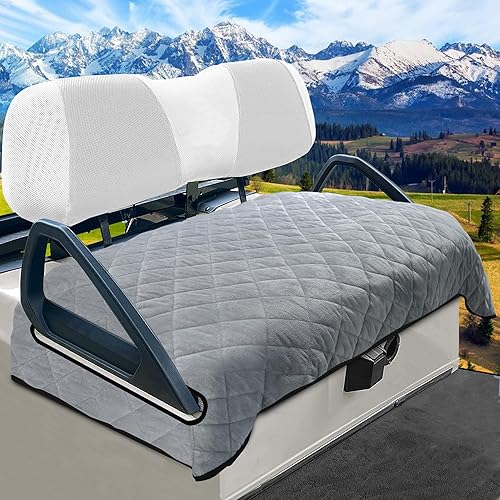 YOKYHOM Golf Cart Seat Covers, Golf Cart Seat Towel Blanket, Short Plush Surface, Soft and Comfortable, Suits EZGO, Yamaha, Club Car and Other 2-Seat Golf Carts, 51"x 30.5"