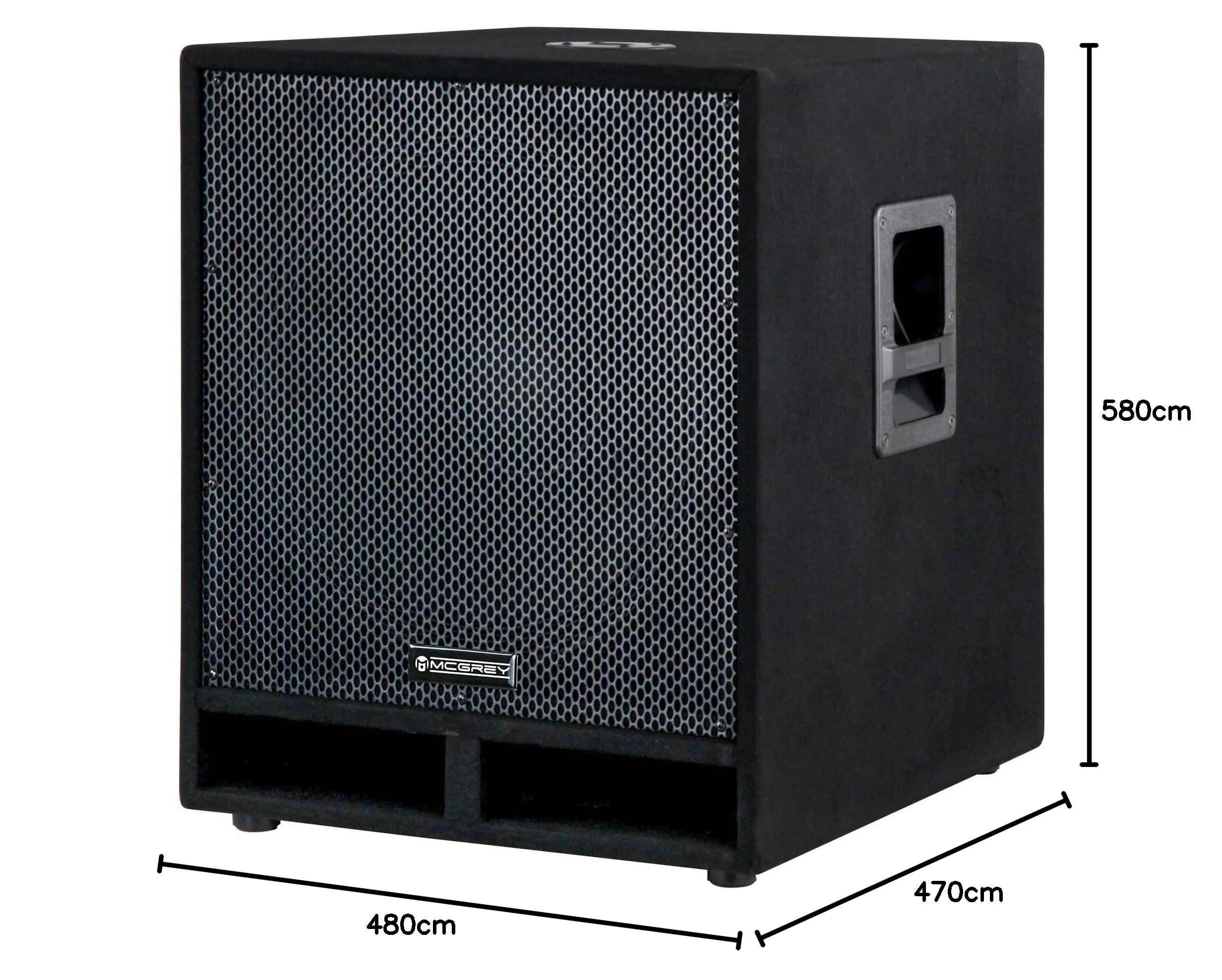 McGrey PAS-118 18" passiver Subwoofer (DJ, PA, Bass Box, 450/900/1800 Watt (RMS/Musikleistung/Peak), Bassreflex-Kanäle, 18" Woofer, SPK-Anschlüsse) schwarz