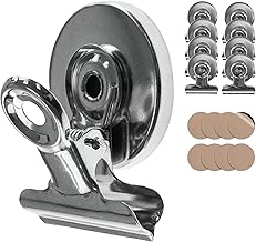 Tampen Magnete mit Klammern · 8 Stück · Magnet Clips inkl. Kratzschutz Sticker · Kühlschrankmagnete mit Klammer · Starke Magnete · Haushalt · inkl. Zufriedenheitsversprechen