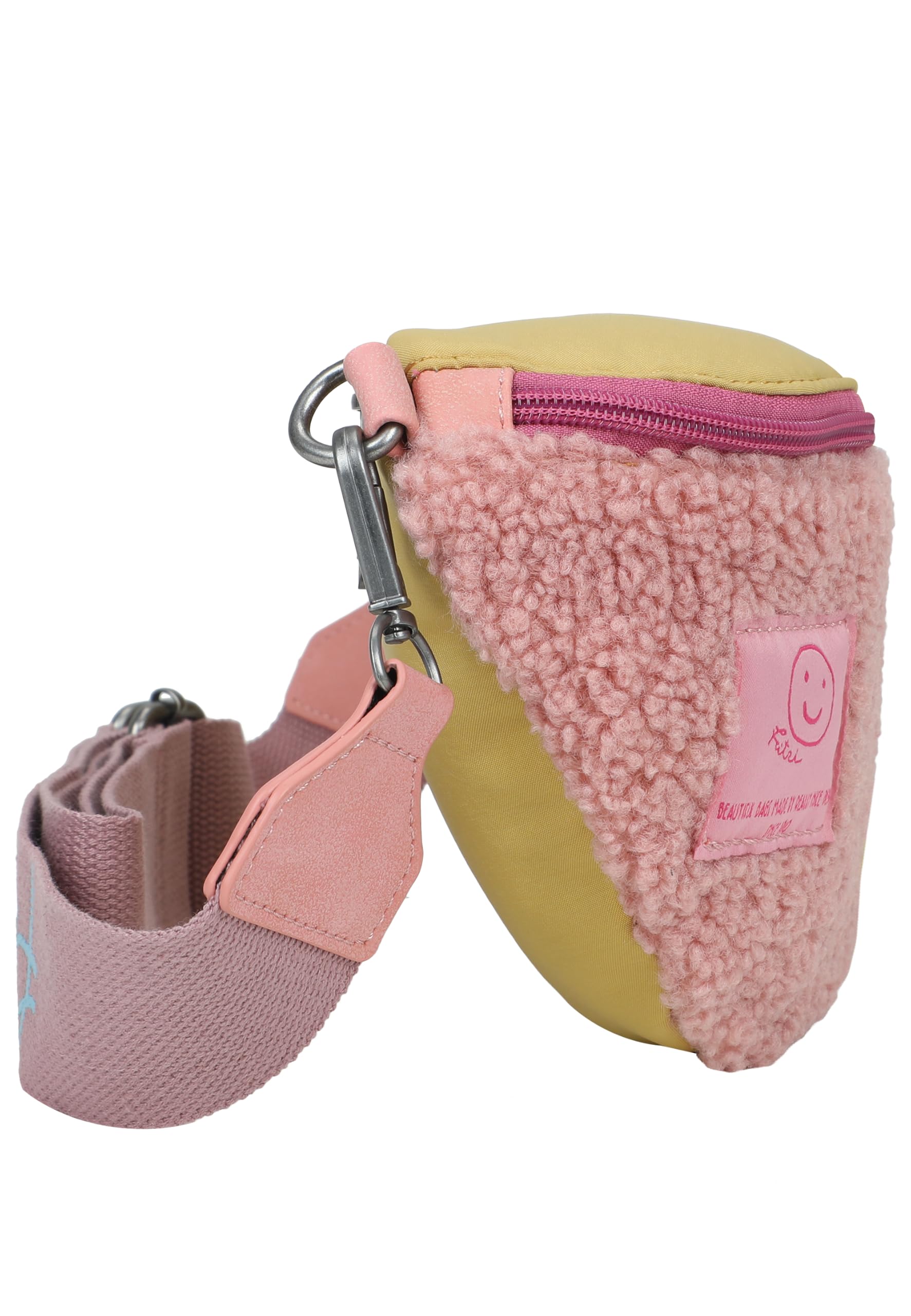 Fritzi Bum Medium Limited Teddy Multi Damen Polyester Bauchtasche Waist Bag Gürteltasche Crossbody Umhängetasche mit Reißverschluss Kunstfell Bunt für Alltag Reisen Freizeit 3 L Mehrfarbig