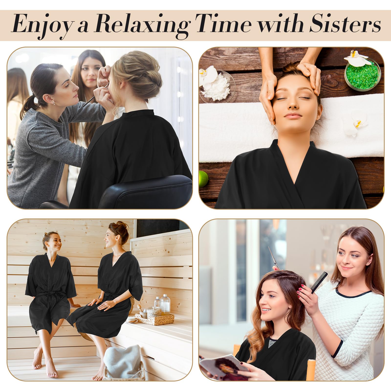 Toulite 6 Stück Salon-Kleid, Friseursalon, Kittel, Umhang, Haarschnittumhang, Salon-Bademäntel für Kunden, Friseurschürze, Abdeckung