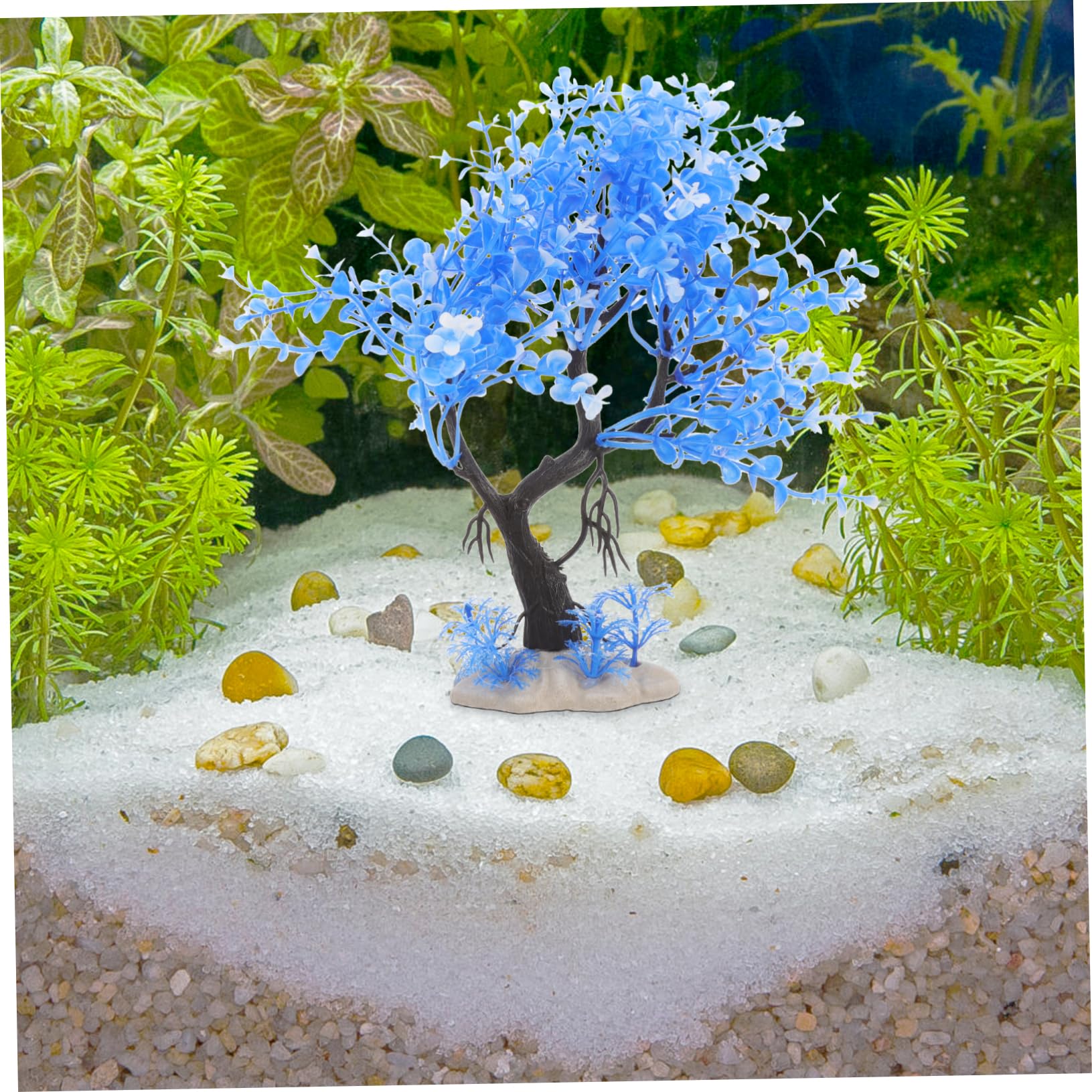 Alipis 3 Set Piante Artificiali Per Decorazioni Realistiche Per Serbatoio Accessori Per Layout Acquatici Per Rettili 7 Pezzi*3