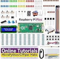 Vista 1 de SunFounder Starter Kit for Raspberry Pi Pico with 40 Projects Online Tutorials, MicroPython C Piper Make Code, One-Stop Learning Electronics and