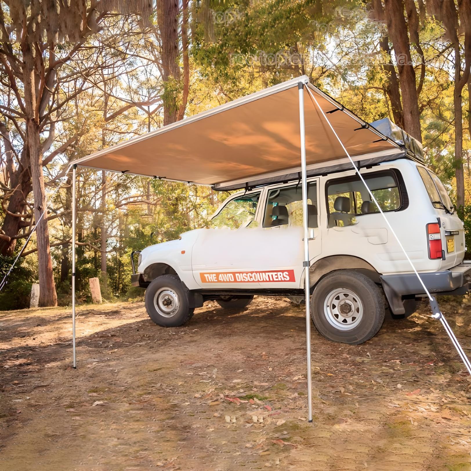 Khaki Automarkise/Zelt mit optionalen Vorzelt B:200xLx250xH200cm oder B:250xLx300xH200cm