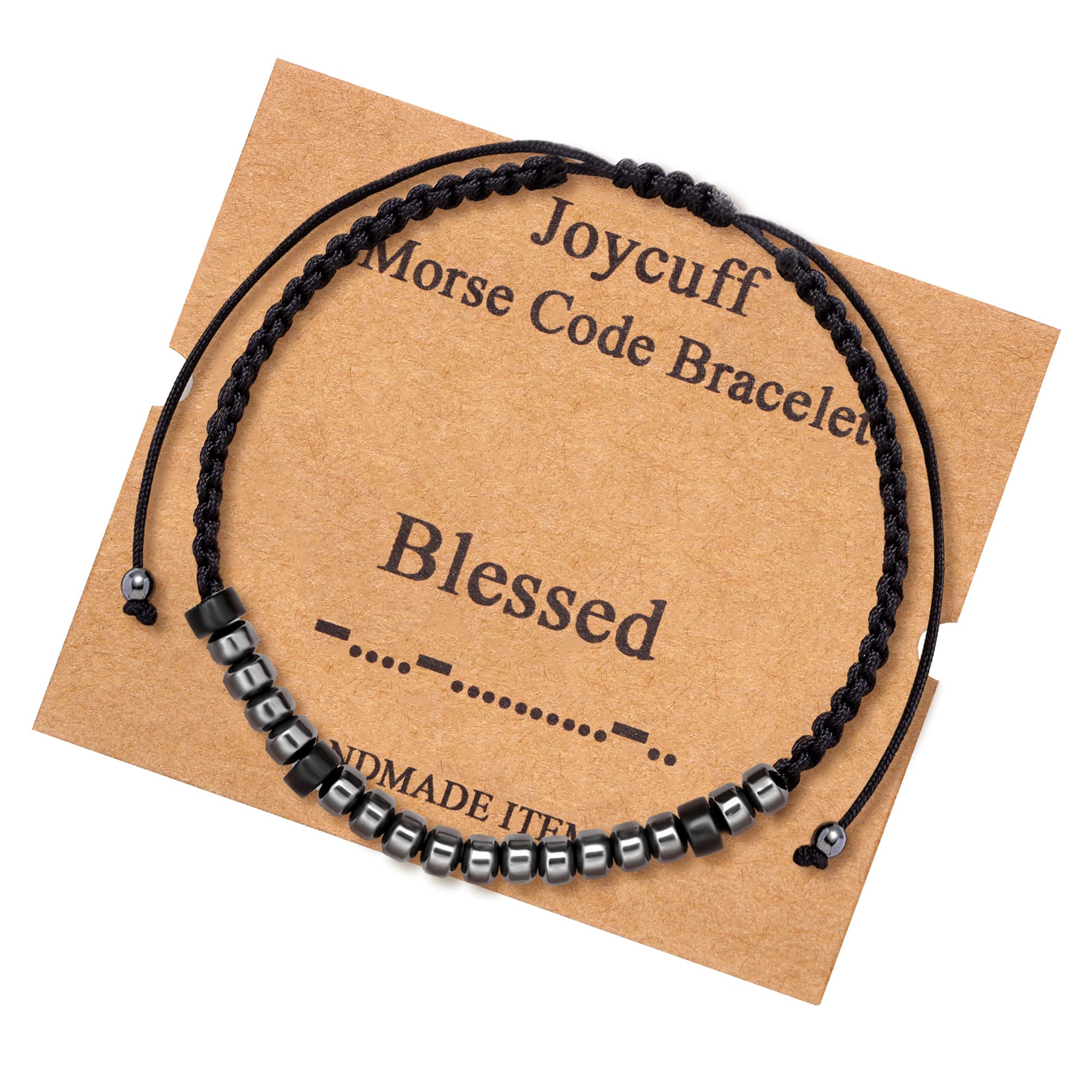 JoycuFF Inspirational 𝗠𝗼𝗿𝘀𝗲 𝗖𝗼𝗱𝗲 𝗕𝗿𝗮𝗰𝗲𝗹𝗲𝘁𝘀 𝗳𝗼𝗿 𝗪𝗼𝗺𝗲𝗻 Men Secret Message Obsidian Beads 𝗛𝗮𝗻𝗱𝗺𝗮𝗱𝗲 Woven Jewelry 𝗕𝗶𝗿𝘁𝗵𝗱𝗮𝘆 Gifts for Her