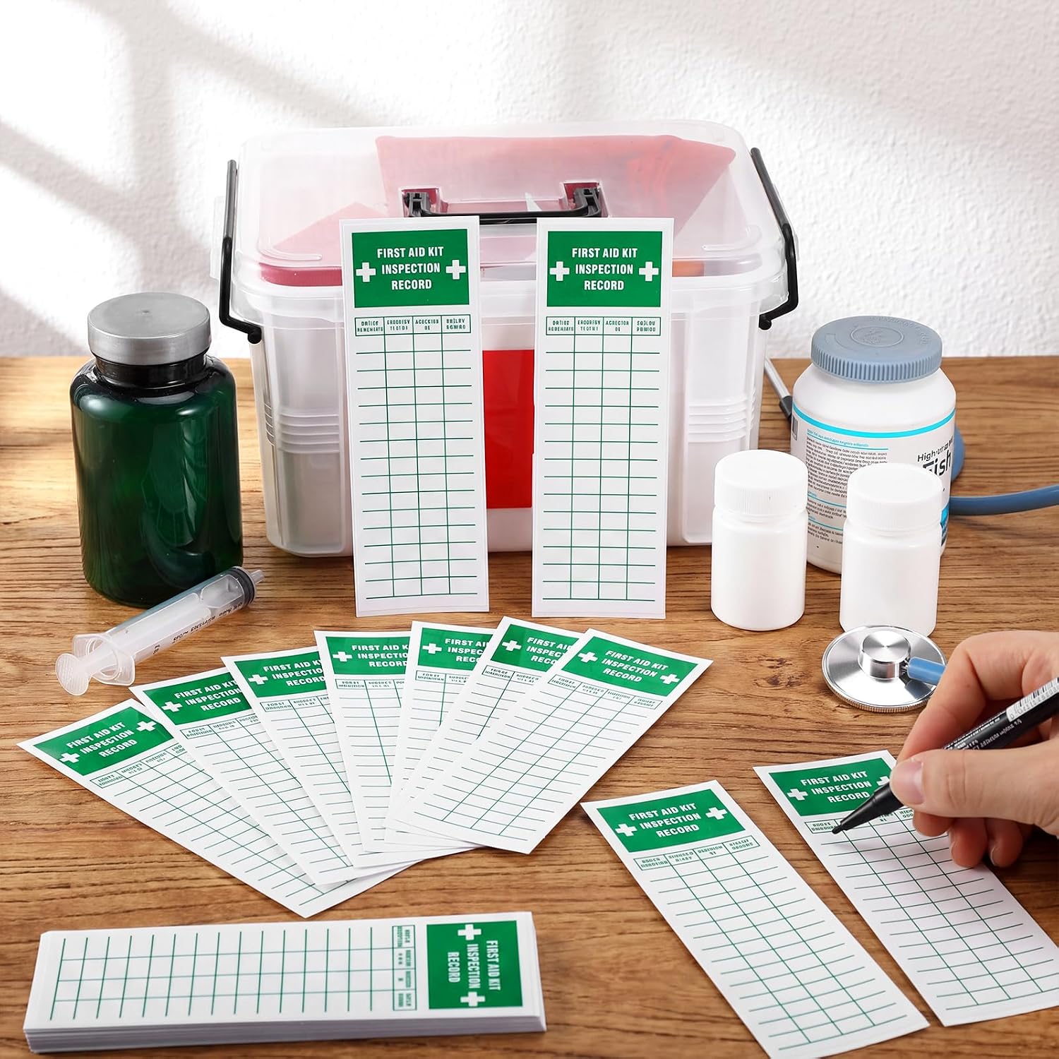 30 Pcs First Aid Kit Inspection Labels image 4