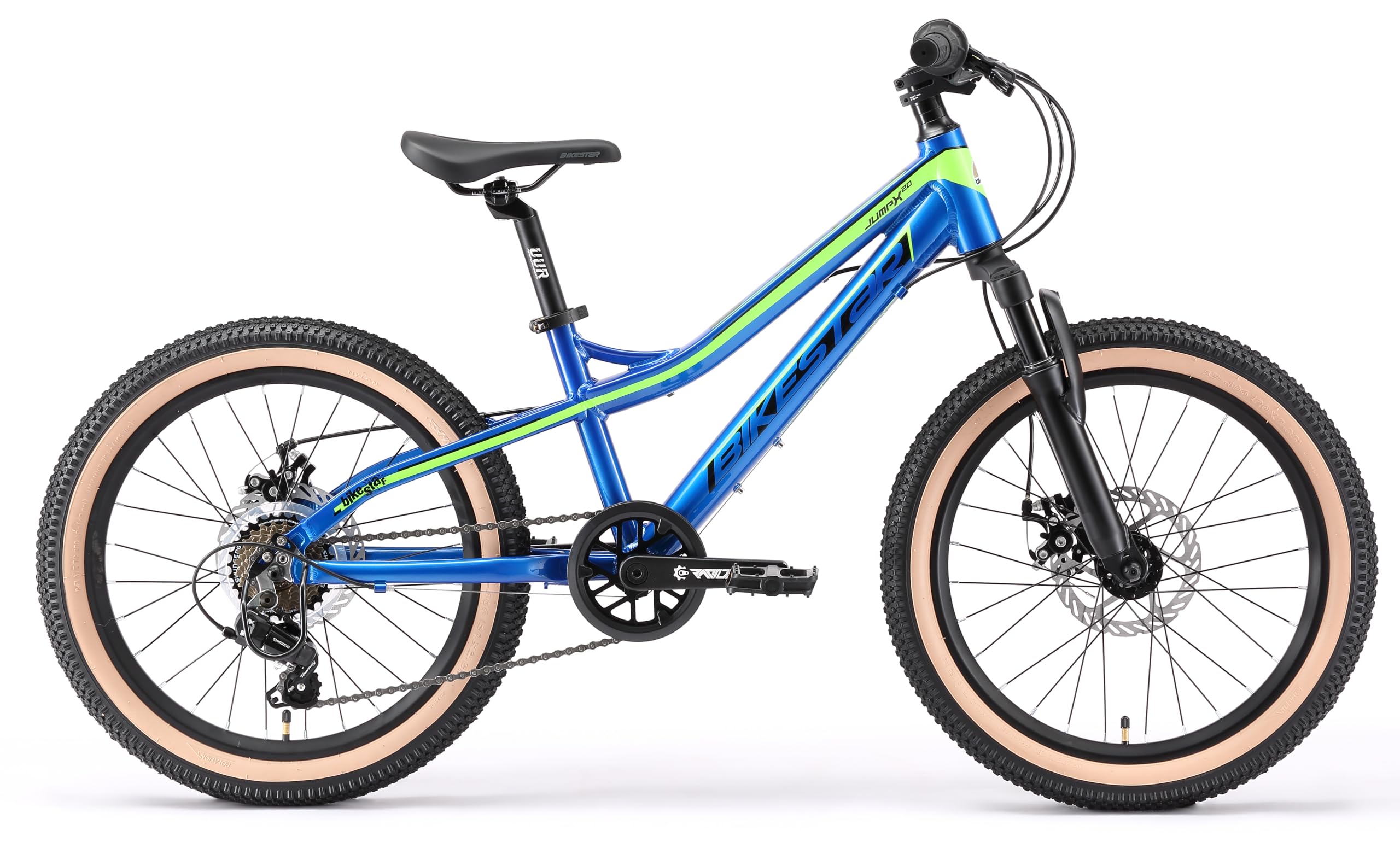 BIKESTAR Bicicleta de montaña de Aluminio Bicicleta Juvenil 20 Pulgadas de 6 a 9 años | Cambio Shimano de 7 velocidades, Freno de Disco, Horquilla de suspensión | niños Bicicleta