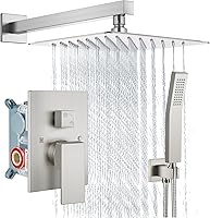 Vista 11 de Aolemi Juego de Grifo de Ducha Sistema de Ducha de Lluvia con Aspersor de Mano Juego de Ducha de Baño Válvula de Instalación y Kit de Molduras