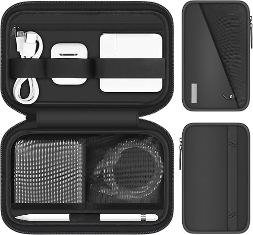 Lacdo Organizador electrónico bolsa de accesorios para cargador de MacBook, cables, banco de energía, disco duro, cables de viaje, tarjeta SD, bolsa