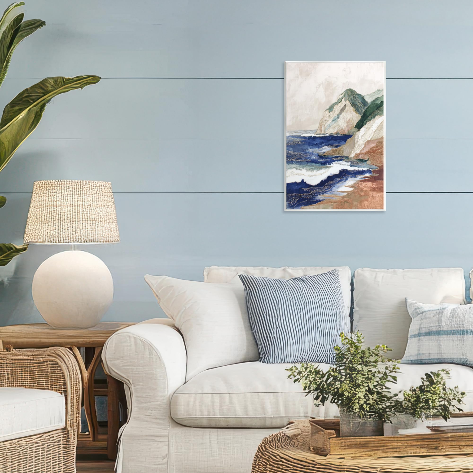 Cliffside Seascape Coastal, 25,4 x 38,1 cm impresión sobre placa de pared