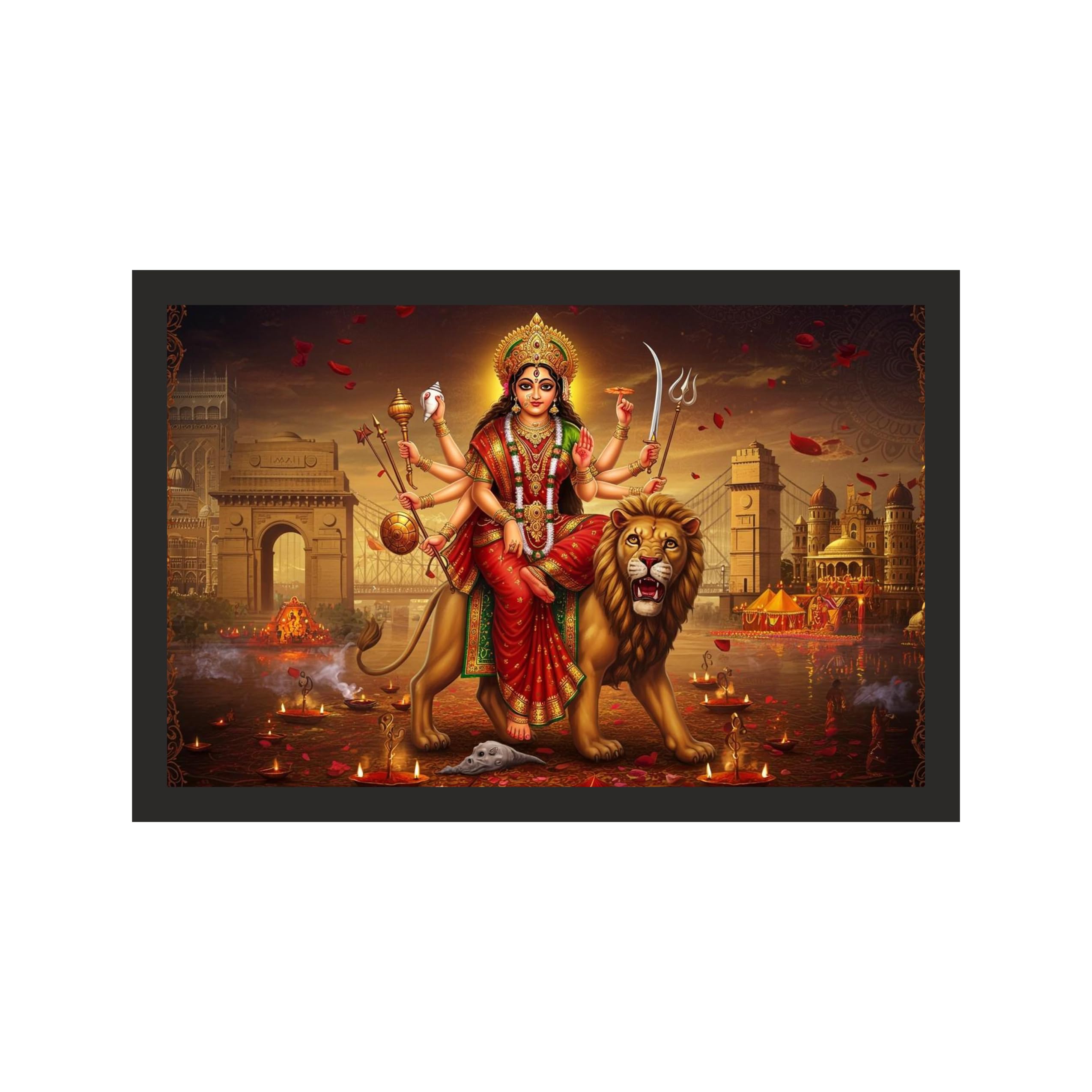 Majestic Maa Durga Wall Art