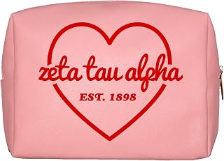 Zeta Tau Alpha Sorority Pink Makeup Bag