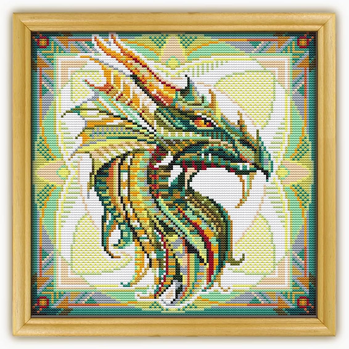 Mandala Dragon CS228-1 - Counted Cross Stitch Pattern. Only Printed Pattern Inside. No Fabric, Threads, Needles, Hoops.