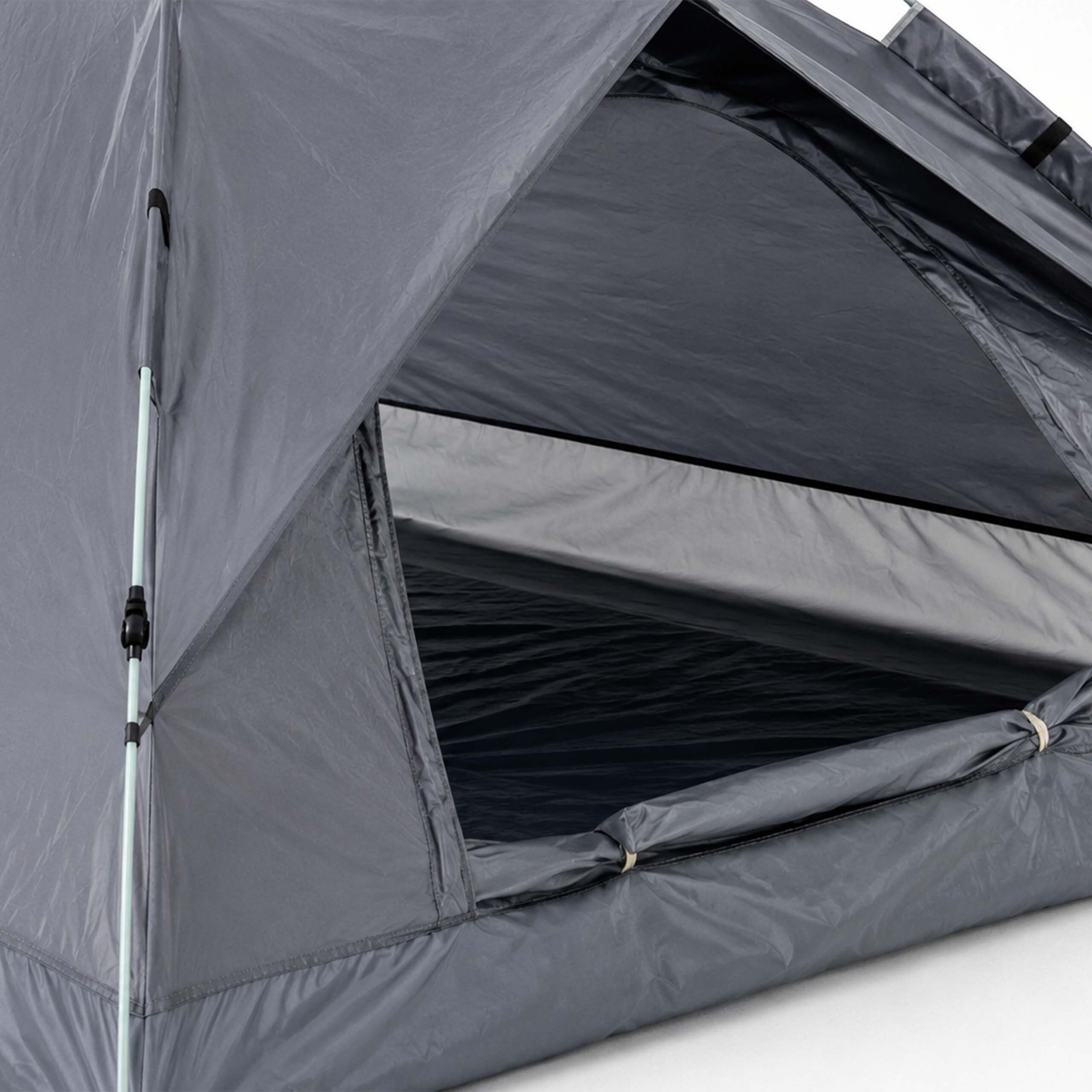 Relaxdays Tenda da campeggio pop-up automatica, 3-4 persone, grigia | protezione UPF50+, zanzariera, 135x200x200 cm