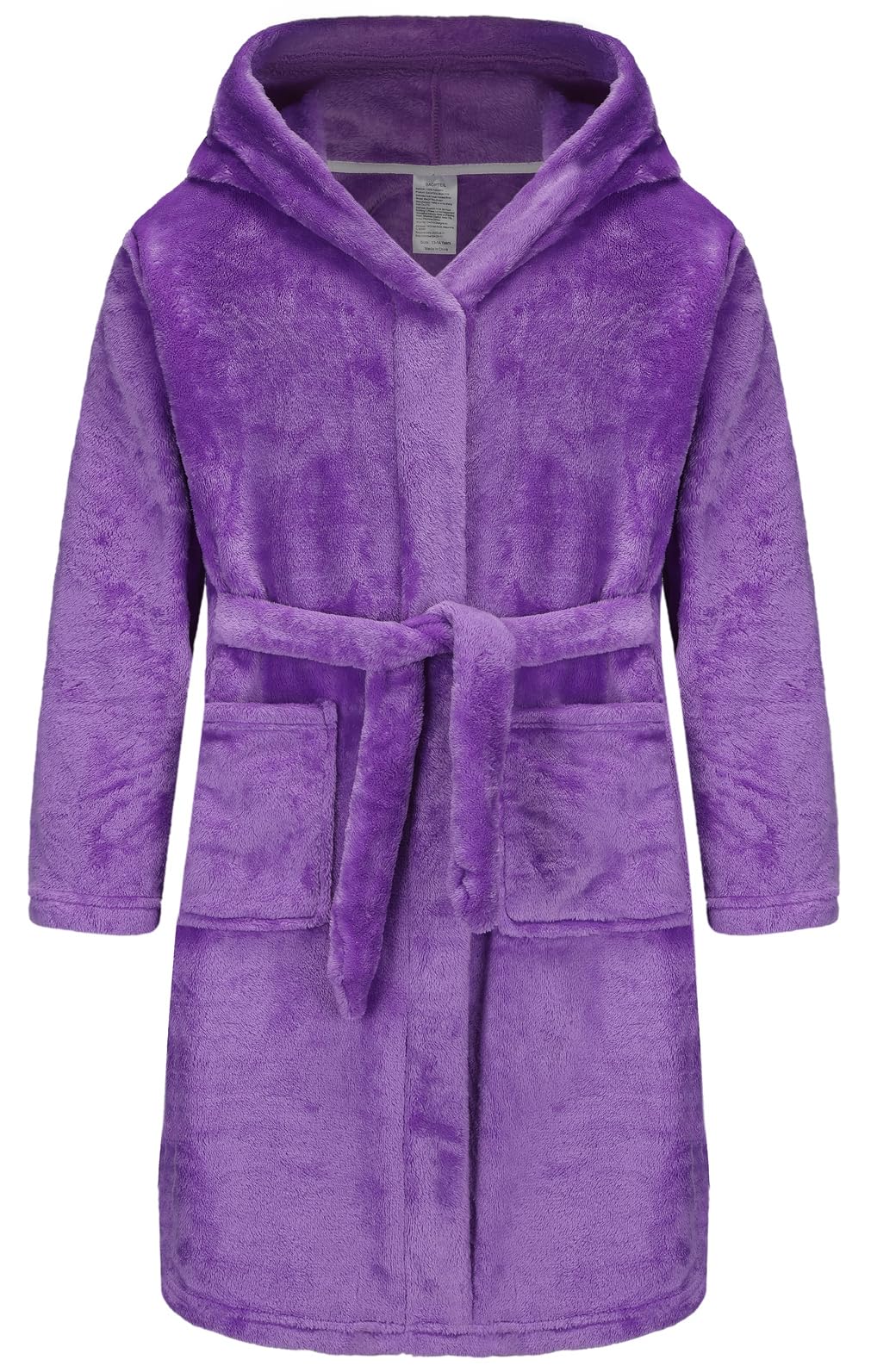 BAOPTEIL Girls Fleece Robe Boys Hooded Bathrobe Soft Flannel Robe For Kids