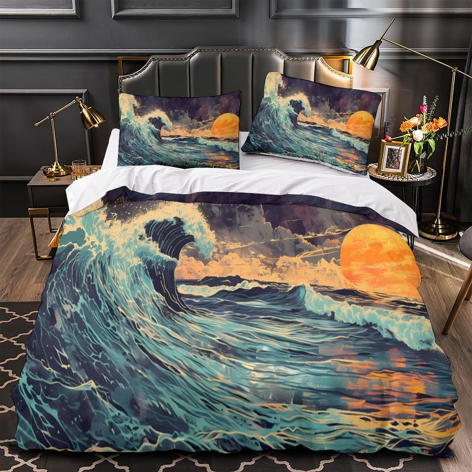 Housse de couette étoiles pour chambre adulte afin de créer une ambiance nocturne apaisante 3D