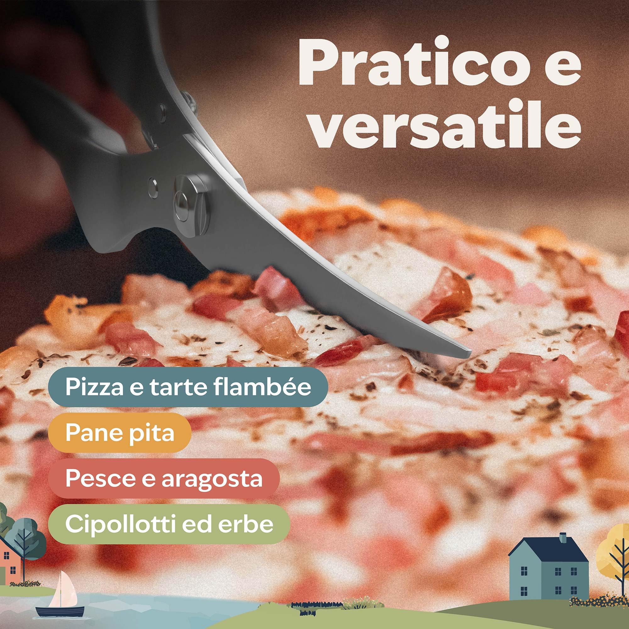 Forbice da Cucina in Acciaio Inox per Pollame - Premium Forbice Multiuso per Pollo, Oca, Anatra