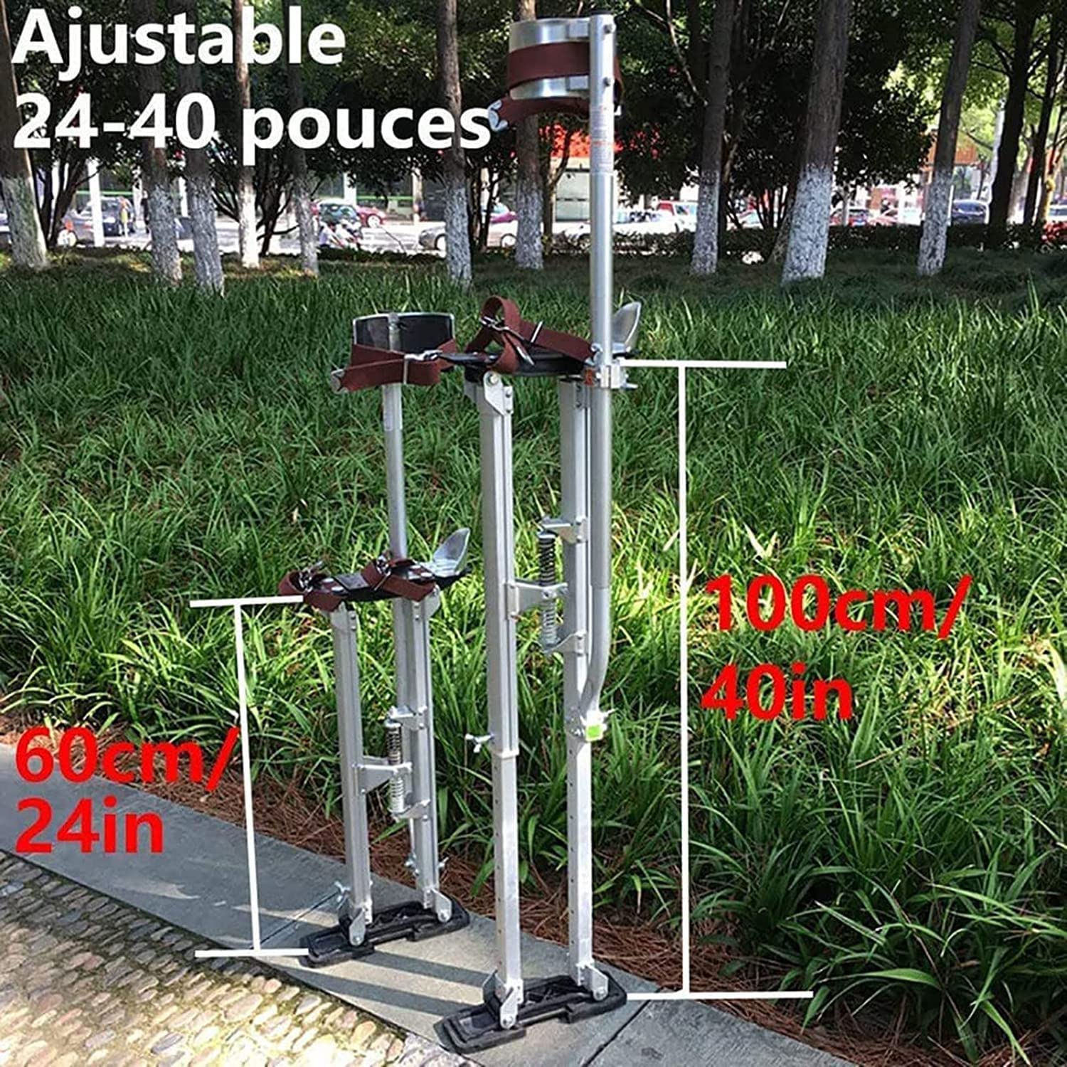 Échasses pour cloisons sèches, échasses de Travail légères et réglables, supportes et réglables, Support de Peintre en Aluminium pour la Peinture de bâtiments et la Taille des arbustes Hauts