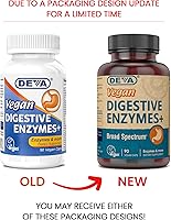 Vista 2 de Deva Vitaminas veganas enzimas digestivas más suplemento – Una mezcla única de enzimas y hierbas – 90 cápsulas, 1 paquete