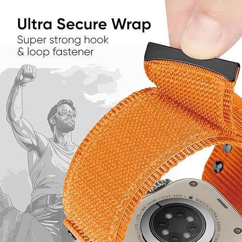 Miniatura 3 de Suitisbest Correa deportiva compatible con Apple Watch Ultra 2 BandApple Watch Ultra Band 1.929 in 1.772 in 1.732 in 1.654 in para hombre, correa