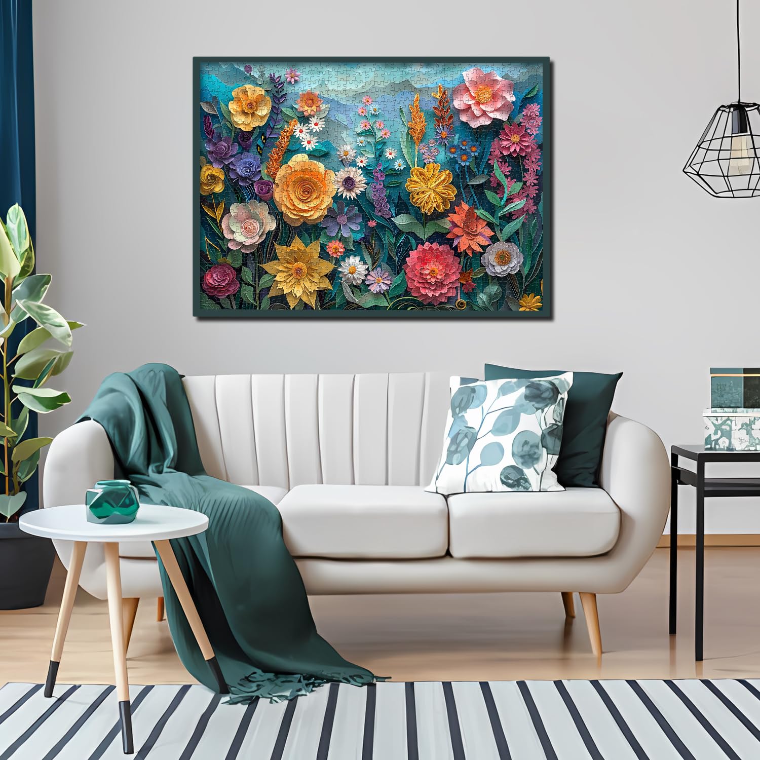 Puzzle di fiori selvatici per adulti, 1000 pezzi, PICKFORU Vintage