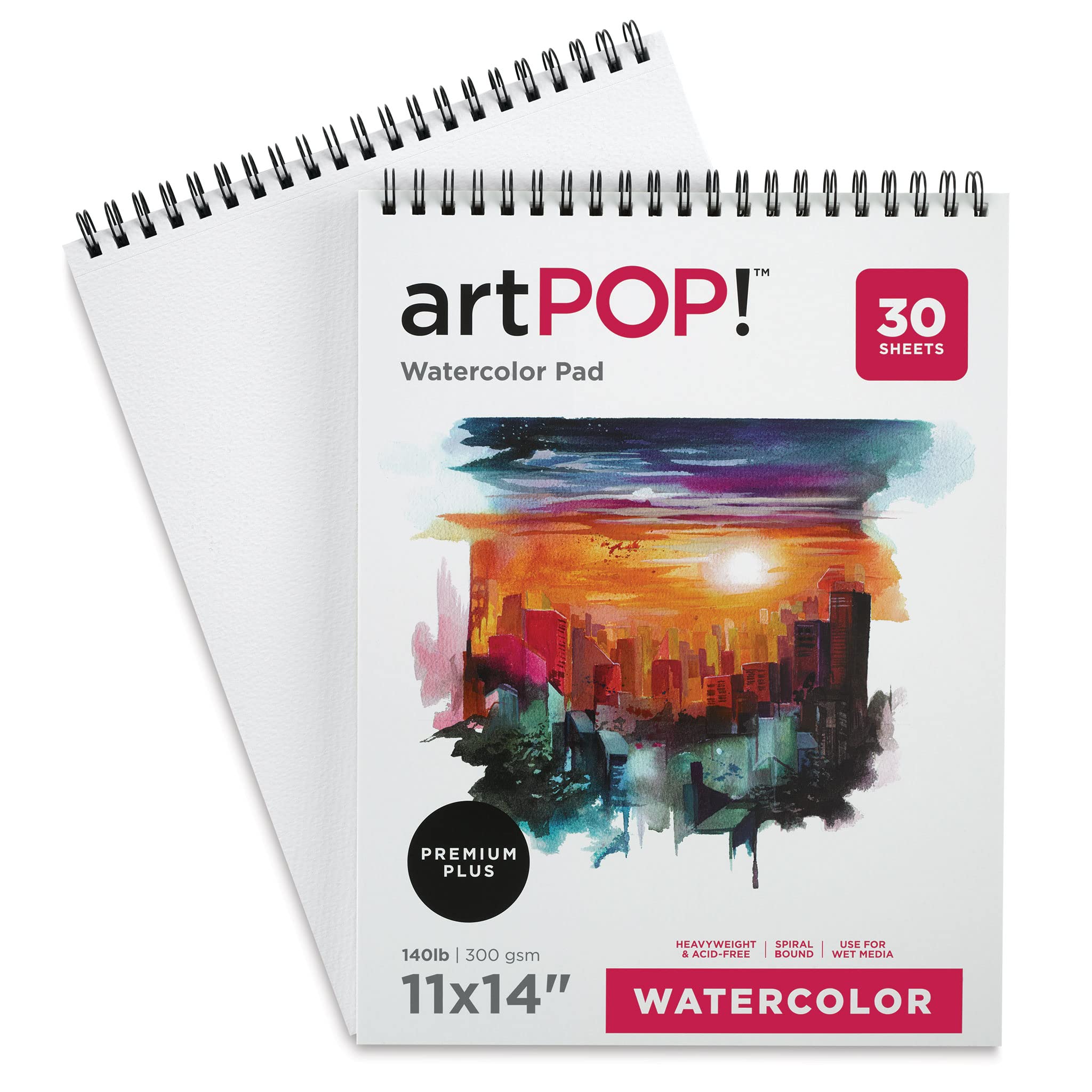 artPOP! Watercolor Paper Pads, 2-Pack, 11