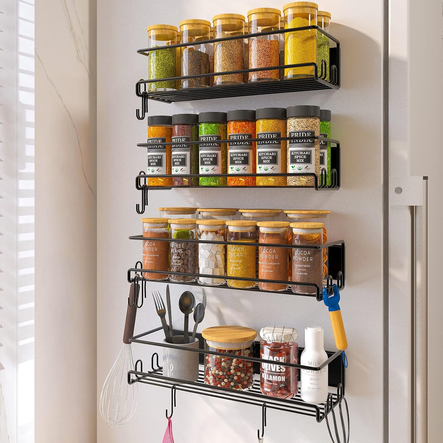 Amazon.com: Deinyi Magnetic Spice Rack for Refrigerator 2 : Home & Kitchen