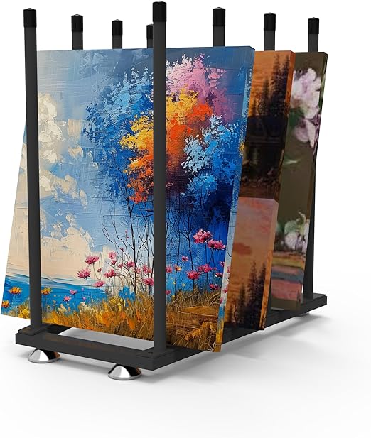 Art Storage Rack,Canvas Storage for art canvas storage 7.8 inches to 23 inches,Art Print Display Rack,Canvas Storage Rack for Artworks, Frames, Drawing Boards, Prints, Panels, Paintings Display