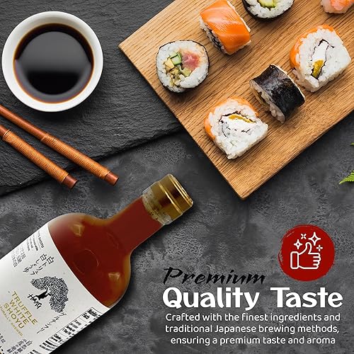 Miniatura 6 de HAKU Shoyu blanco de trufa elaborado naturalmente a partir de 2 años, 12.68 onzas (12.7 fl oz)  Salsa gourmet tradicional y adobo para sushi, carne,