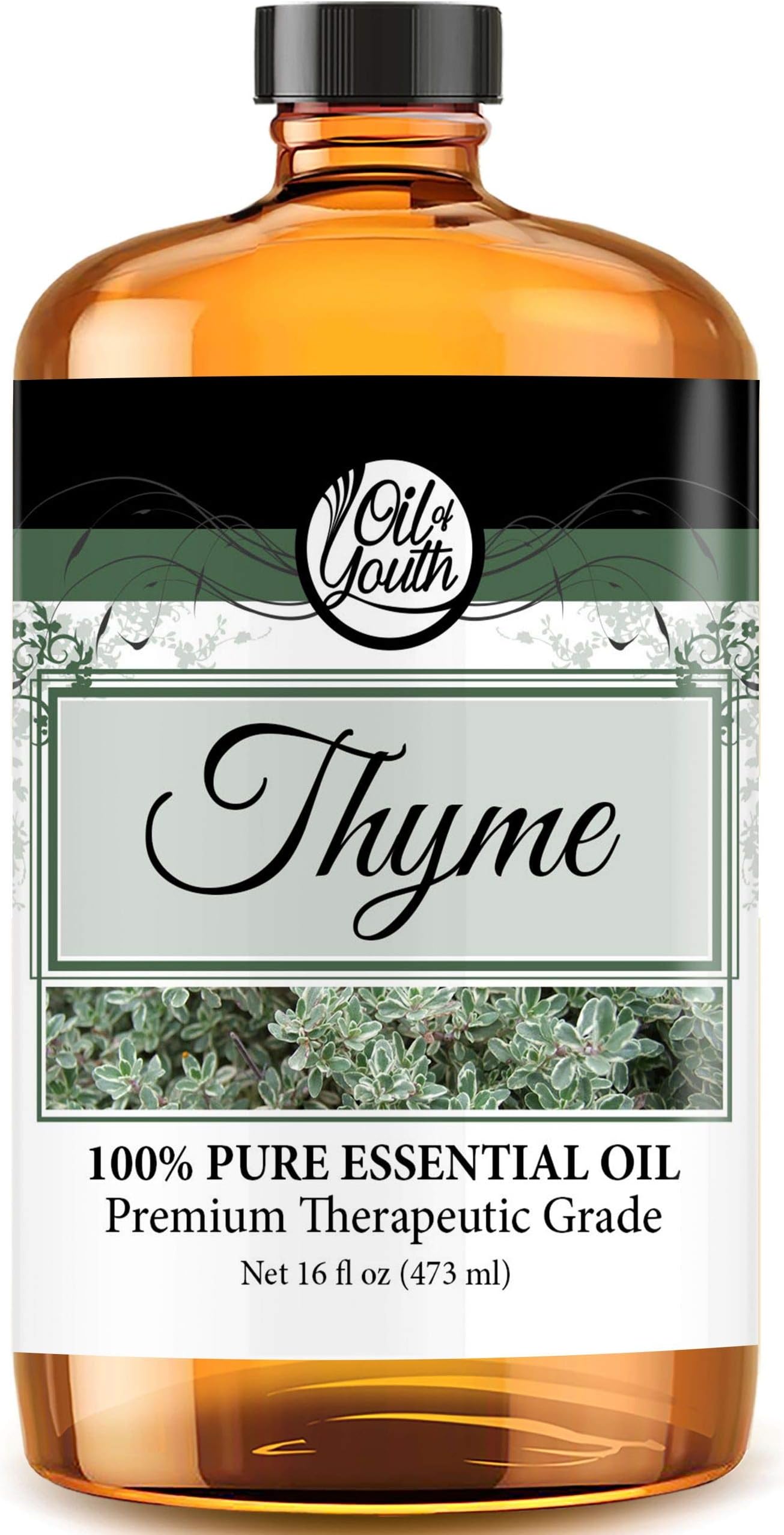 Thyme Essential Oil โ Pure Essential Oil for Skin Therapy, Aromatherapy & Diffuser (16oz Bulk)