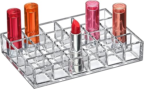 Miniatura 8 de Amazing Abby - Allure - Paquete de 2 organizadores de lápiz labial acrílico de 12 ranuras, soporte para lápiz labial, organizador de brillo de