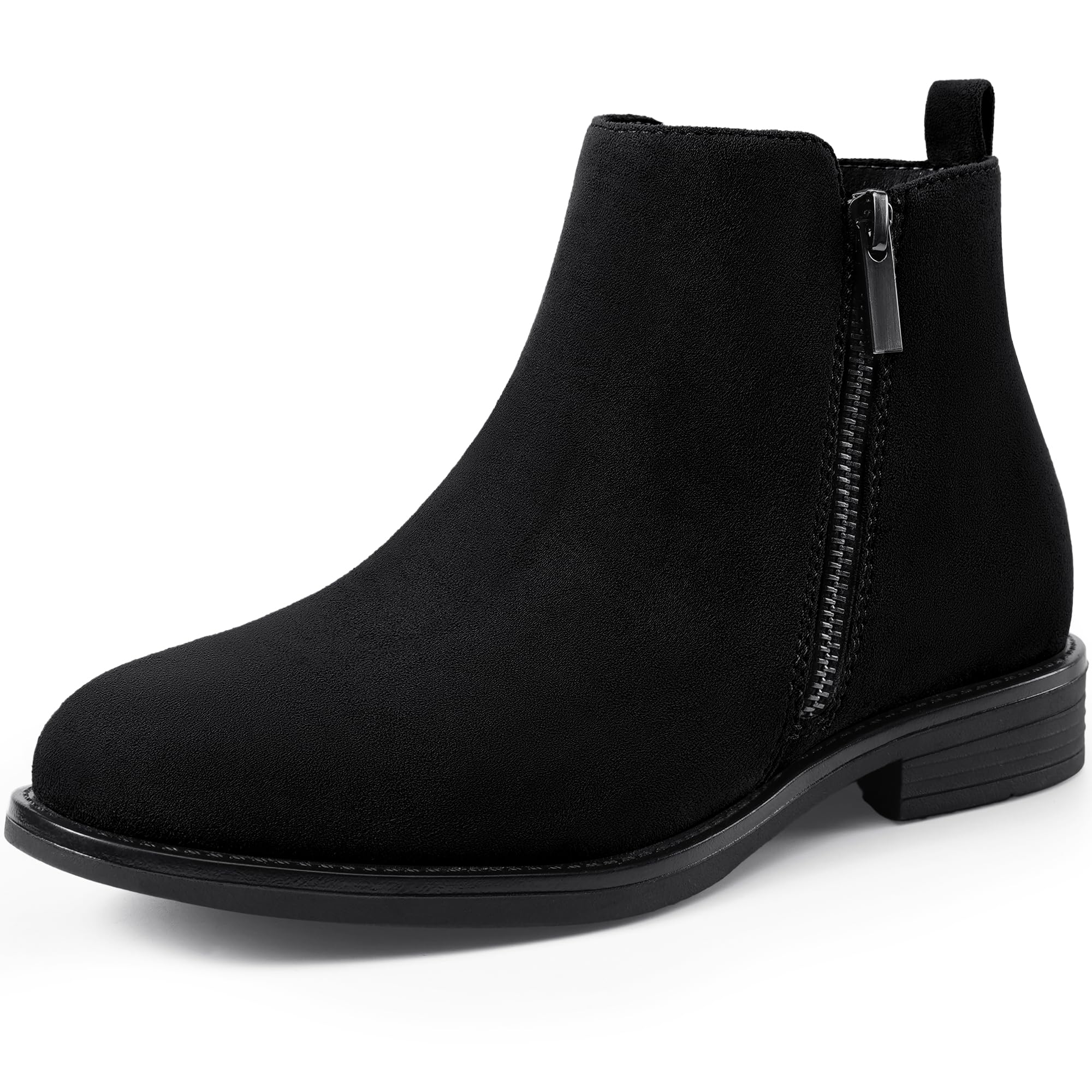 Womens Chelsea Boots Ladies Ankle Boots Winter Boots Stylish Classic Short for Adults Zip-up Shoes