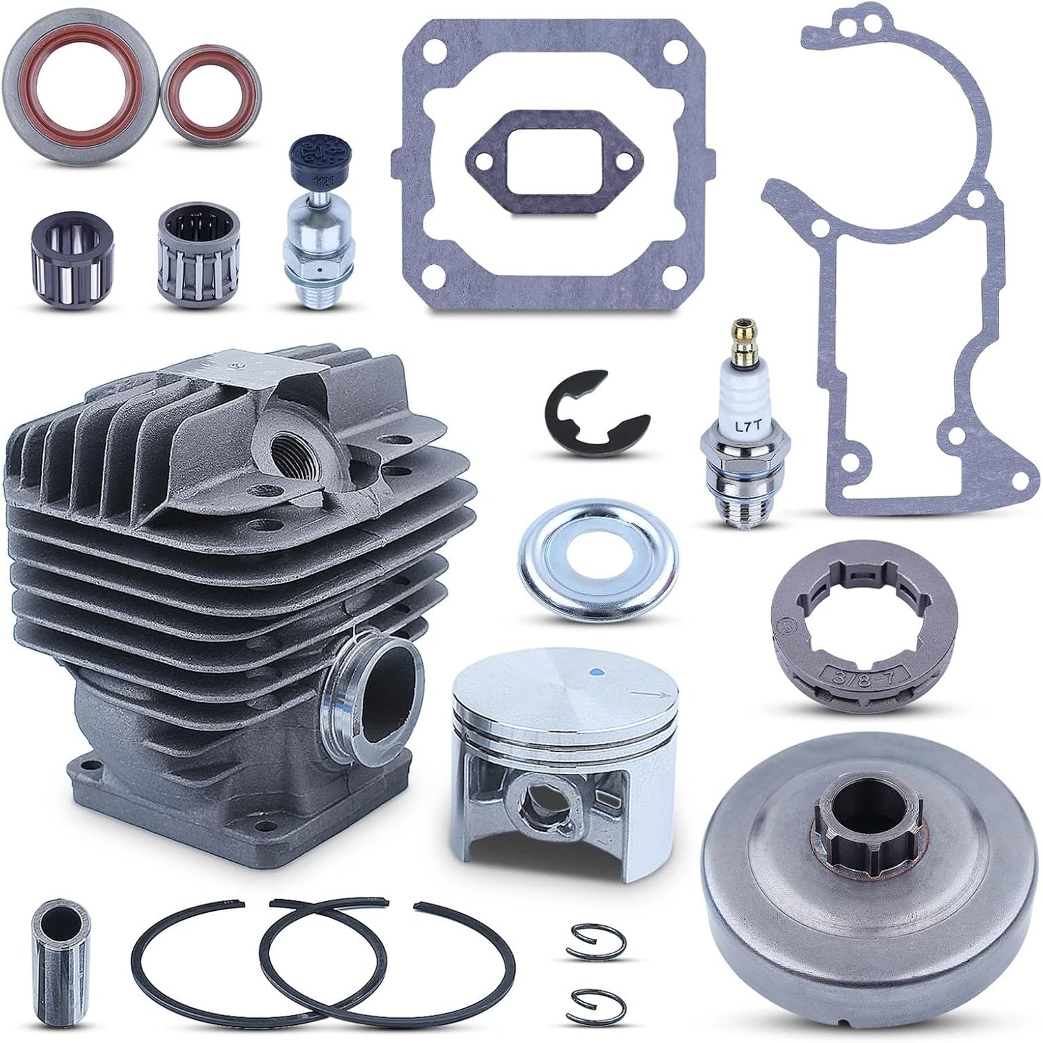 DEDED(デット) 52 ミリメートルシリンダーピストンクラッチドラム 3/8 7T スプロケットリムガスケット Stihl MS